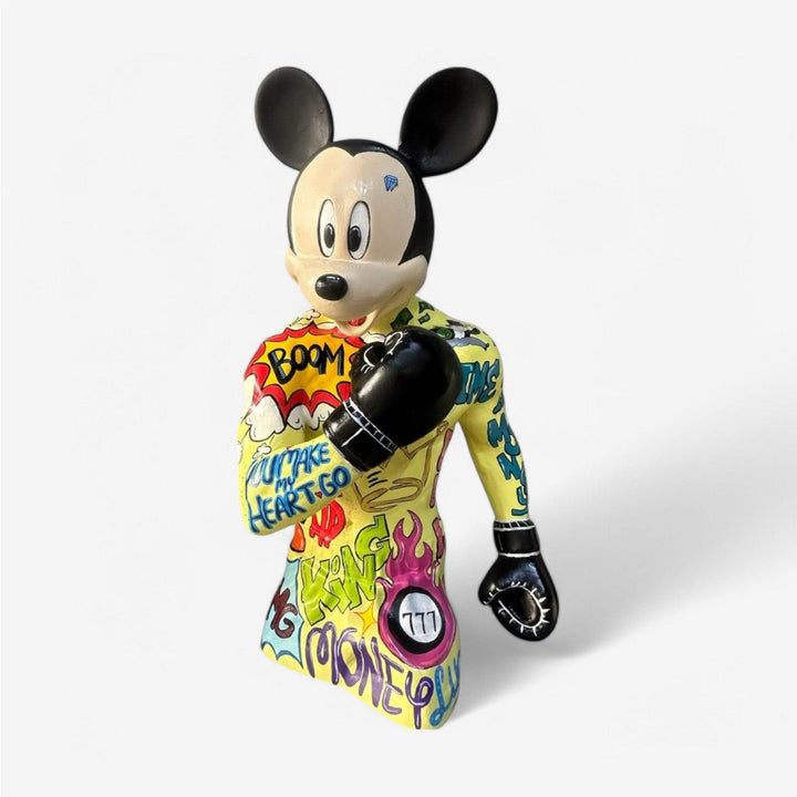 Design Boksör Mickey Pop Art – 3 Heykel - vinterro