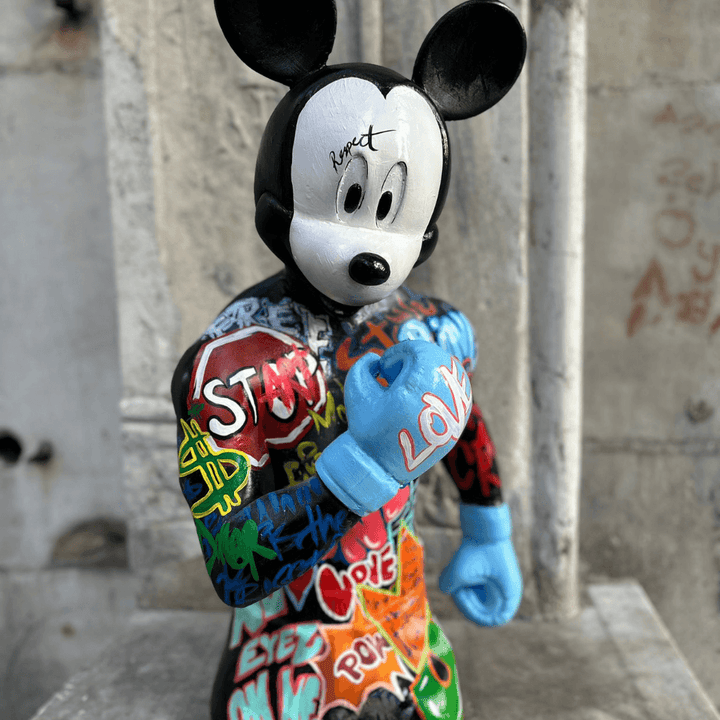 Design Boksör Mickey Pop Art – 2 Heykel - vinterro