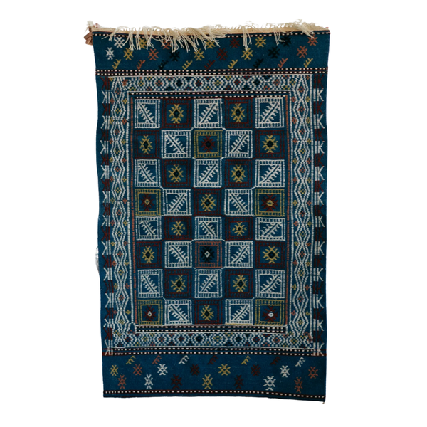 Pıtrak Cicim Kilim - Navy Blue
