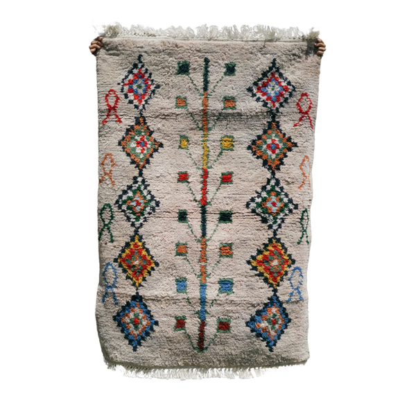 Tree of Life Hand Woven Carpet Cream