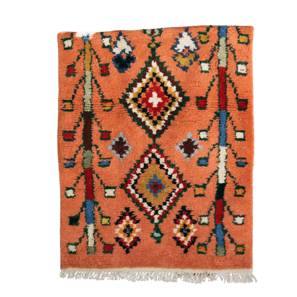 Tree of Life Hand Woven Carpet - Salmon